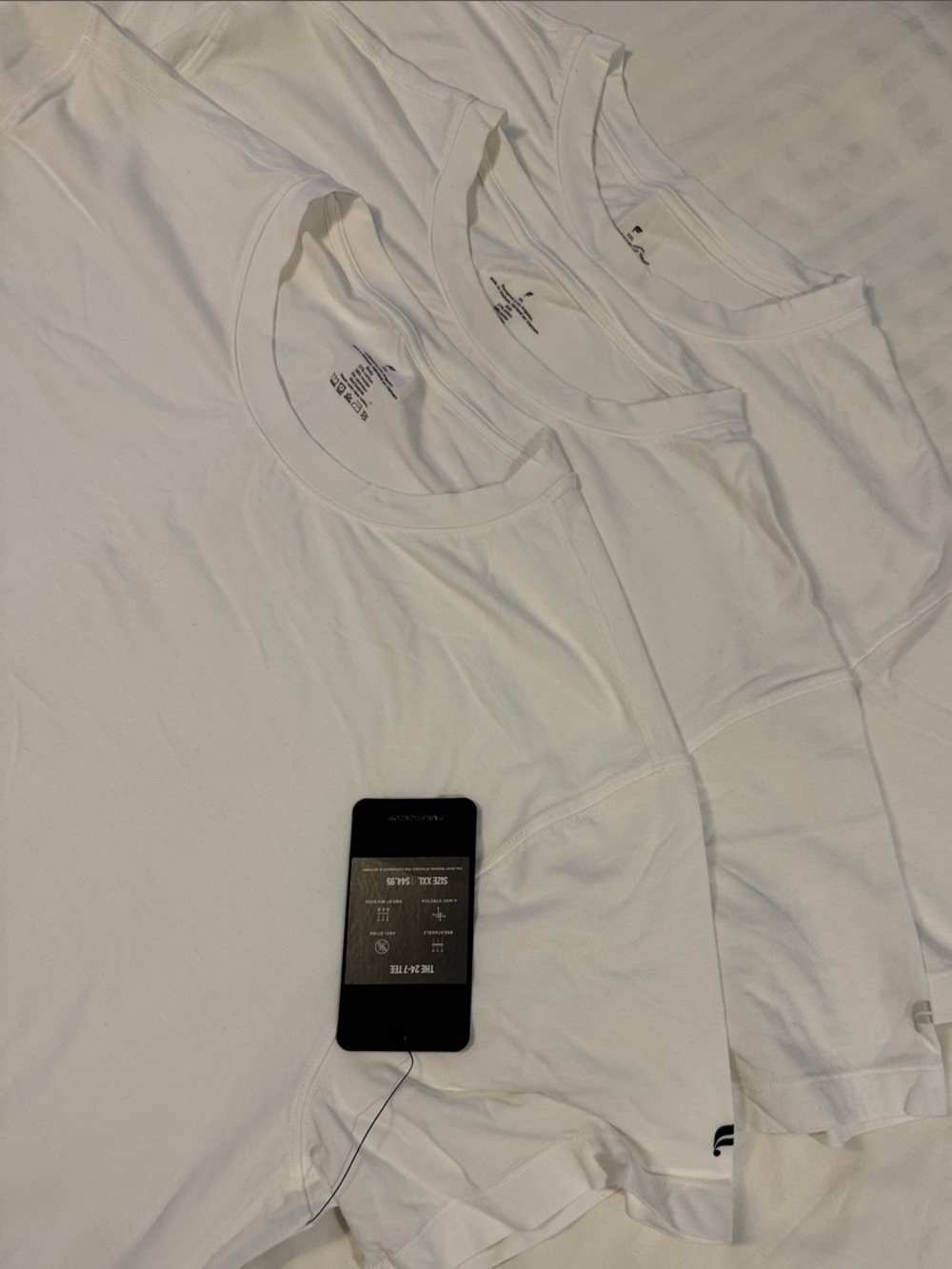 Set of 3 Fabletics Men's Short Sleeve 24-7 Tee - White, XXL, NWT
